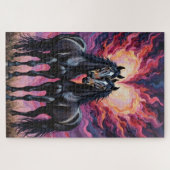 Puzzle Friesian Horses Dramatic Silhouette of Love (Horizontal)