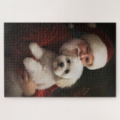 Puzzle Frise de Bichon avec Noël Festif du Père Noël (Horizontal)
