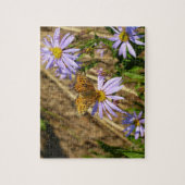 Puzzle Fritillaire Hydaspe sur fleurs d'aster pourpre (Vertical)