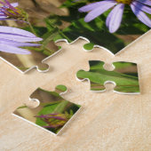 Puzzle Fritillaire Hydaspe sur Fleurs d'Aster Violet (Côté)