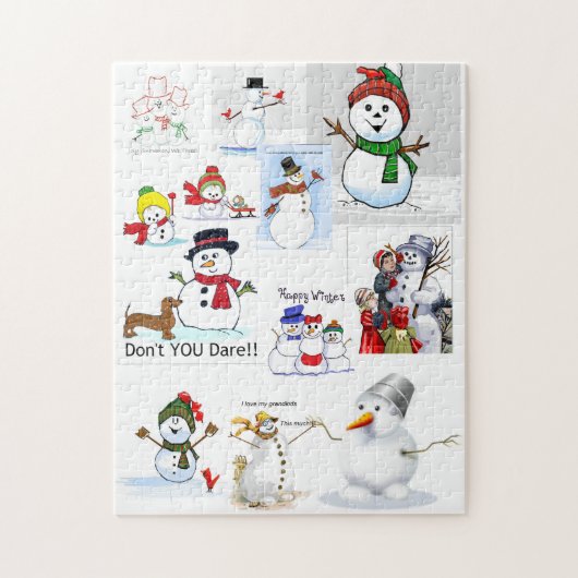 Puzzle "Froid de bonhomme de neige" dehors (Vertical)