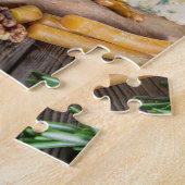 Puzzle Fromage Vin Miel Noix Raisins Crackers Alimentatio (Côté)