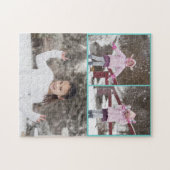 Puzzle Frontière de vert bleu de collage de coutume/3 (Horizontal)