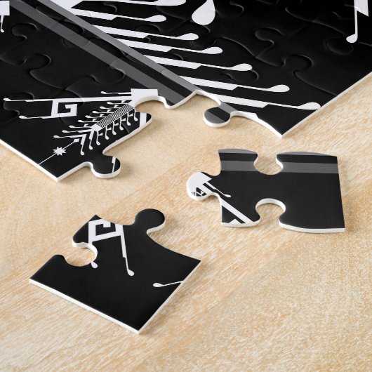 Puzzle Frontière indienne géométrique ethnique, abstraite (Côté)