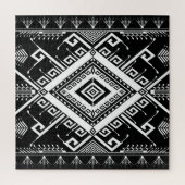 Puzzle Frontière indienne géométrique ethnique, abstraite (Vertical)