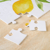 Puzzle Fruit d'aquarelle au citron jaune mou (Côté)