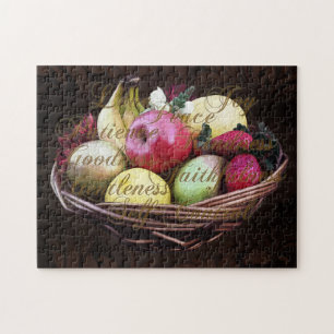 Puzzle Fruit de l'Esprit, Panier Brown peint