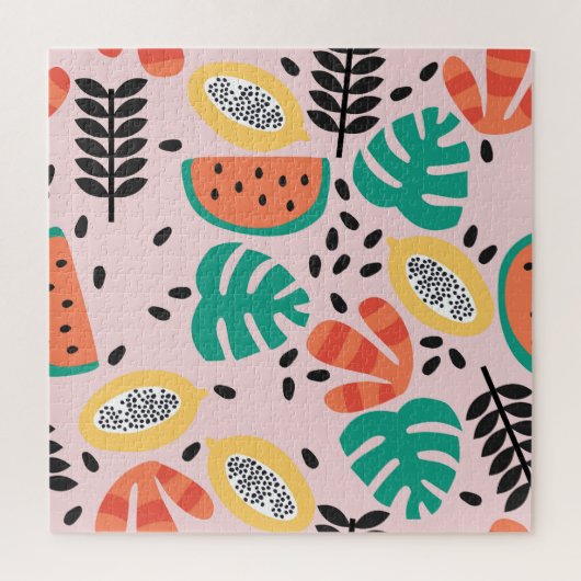 Puzzle Fruit Design : Design Motif Vintage. (Vertical)