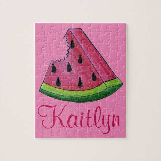 Puzzle Fruit Melon Slice Pink Juicy (Vertical)