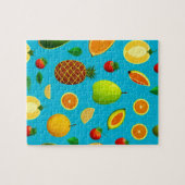 Puzzle Fruits colorés et Feuilles verts (Horizontal)