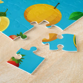 Puzzle Fruits colorés et Feuilles verts (Côté)