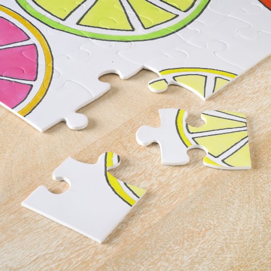 Puzzle Fruits d'agrumes Tranches de pamplemousse Citron c (Côté)