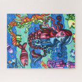 Puzzle Fruits de mer Poisson Abstrait peinture originale (Horizontal)