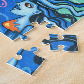 Puzzle Fruits de mer Poisson Abstrait peinture originale (Côté)