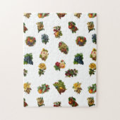 Puzzle Fruits et fleurs vintages (Vertical)