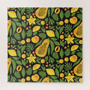 Puzzle Fruits exotiques : Coloré été sans joint