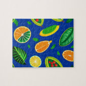 Puzzle Fruits exotiques et Feuilles verts (Horizontal)
