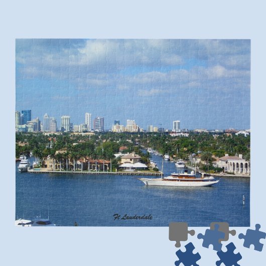 Puzzle Ft Lauderdale Intracoastal Waterway Skyline Yacht