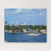 Puzzle Ft Lauderdale Intracoastal Waterway Skyline Yacht (Horizontal)