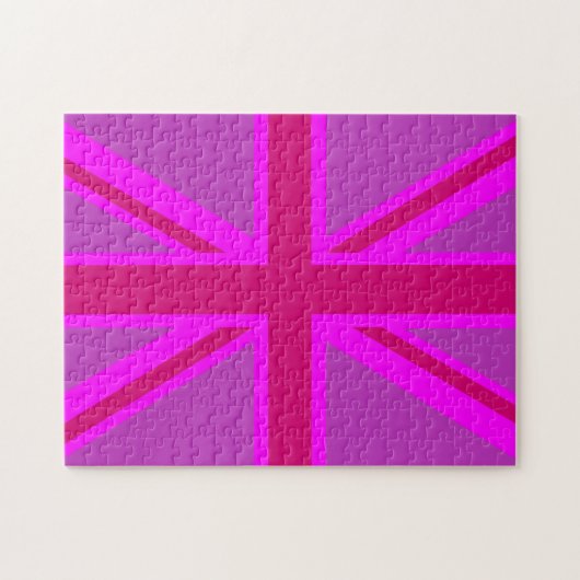 Puzzle Fuchsia Union Jack (Horizontal)