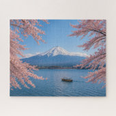 Puzzle Fuji and Sakura by the Spring Lakeside (Horizontal)