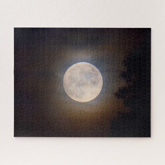 Puzzle Full Moon Creeping Through the Clouds - 16x20 (Horizontal)