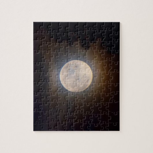 Puzzle Full Moon Creeping Through the Clouds - 8x10 (Vertical)