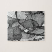 Puzzle Fumée Abstraite noire et blanche Gris de charbon d (Horizontal)