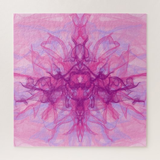 Puzzle FUMÉE ROSE - Art fractal moderne et abstrait - (Vertical)