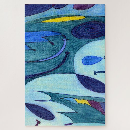 Puzzle Fumes bleues (Vertical)