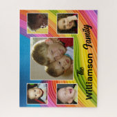 Puzzle Fun 5 Photos de famille et nom (Vertical)