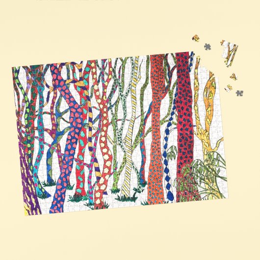 Puzzle Fun Challenging Whimsical Colorful Crazy Forest