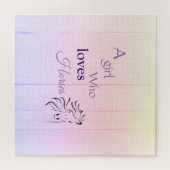 Puzzle Fun Cheval Écriture Féminine Violet (Horizontal)