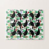 Puzzle Fun Christmas Pooping Chien dans la forêt (Horizontal)