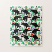Puzzle Fun Christmas Pooping Chien dans la forêt (Vertical)