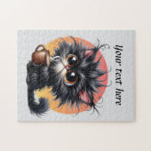 Puzzle Fun coffee cat ajouter (Horizontal)