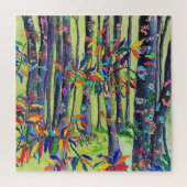 Puzzle Fun Coloré Bleu & Forêt Verte (Vertical)