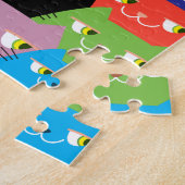 Puzzle Fun Colorful Cute Doodle Cat Illustrations Kids (Côté)