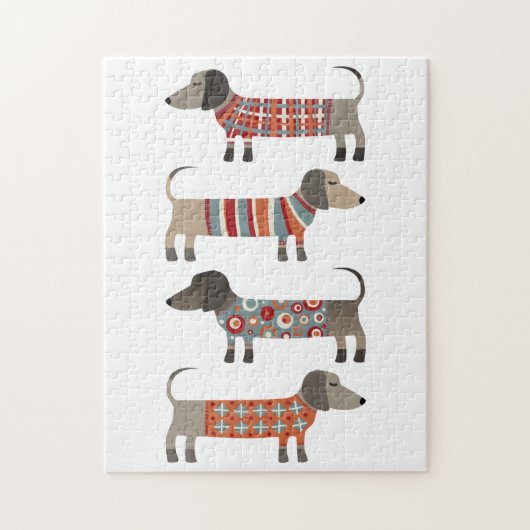Puzzle Fun Dachshund Wiener Sauser Chien (Vertical)