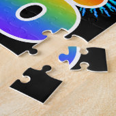 Puzzle Fun Fireworks + Rainbow Motif "16" Anniversaire # (Côté)