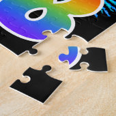 Puzzle Fun Fireworks + Rainbow Motif "58" Anniversaire # (Côté)