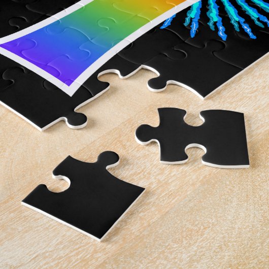 Puzzle Fun Fireworks + Rainbow Motif "71" Anniversaire # (Côté)