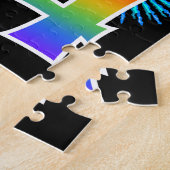 Puzzle Fun Fireworks + Rainbow Motif "74" Anniversaire # (Côté)