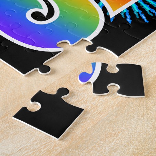 Puzzle Fun Fireworks + Rainbow Motif "75" Anniversaire # (Côté)