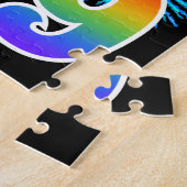 Puzzle Fun Fireworks + Rainbow Motif "89" Anniversaire # (Côté)