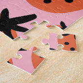 Puzzle Fun fraise, design artisanal sans couture. (Côté)