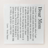 Puzzle Fun Mothers Day Letter Dear Mom Typography (Horizontal)