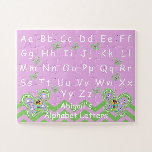Puzzle Fun Papillon Jardin Enfants Alphabet Apprentissage (Horizontal)