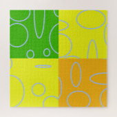 Puzzle Fun Retro Quad Jaune Vert Orange (Horizontal)