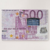 Puzzle Fun street art graffiti of a 500 euro bank note, (Horizontal)